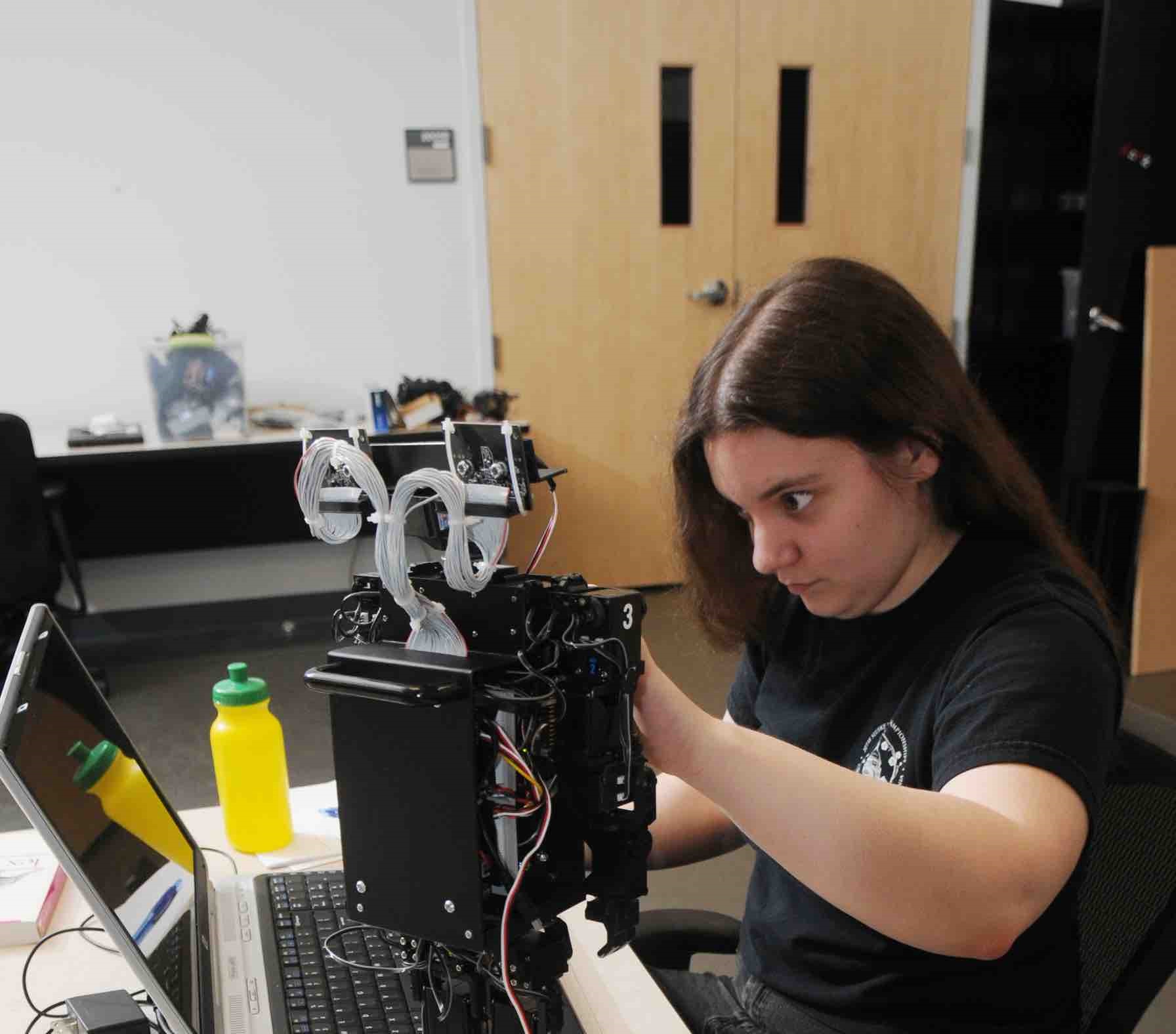 Another computer science student at work